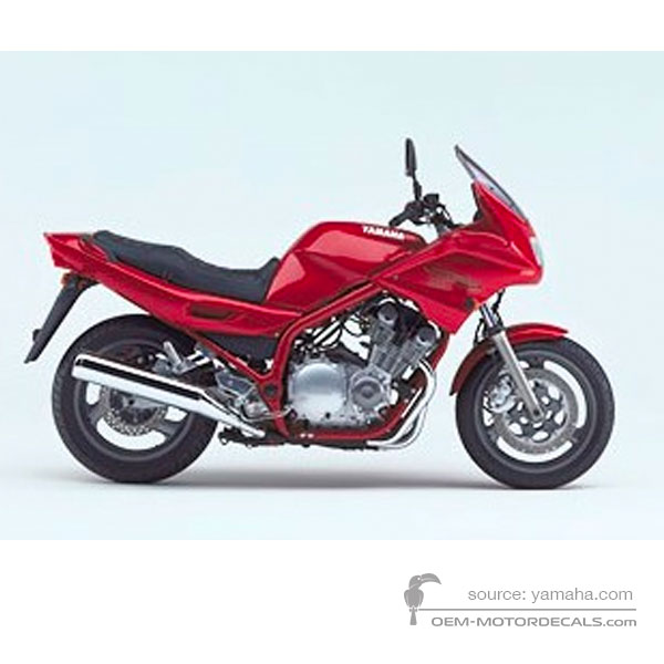 Naklejki do Yamaha XJ900S DIVERSION 2000 - Czerwony • Yamaha Naklejki OEM