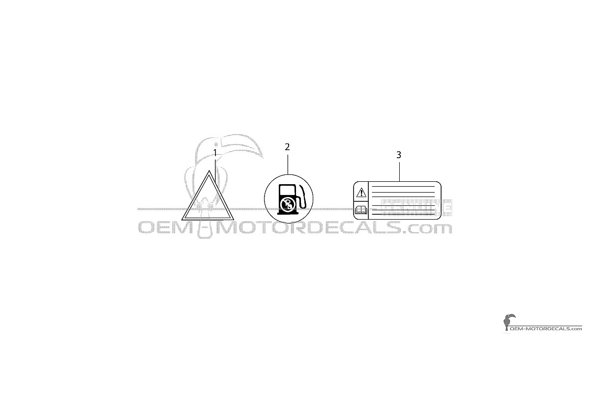 Autocollants pour Yamaha XT66oZ Tenere - Étiquettes de mise en garde • Yamaha Autocollants OEM