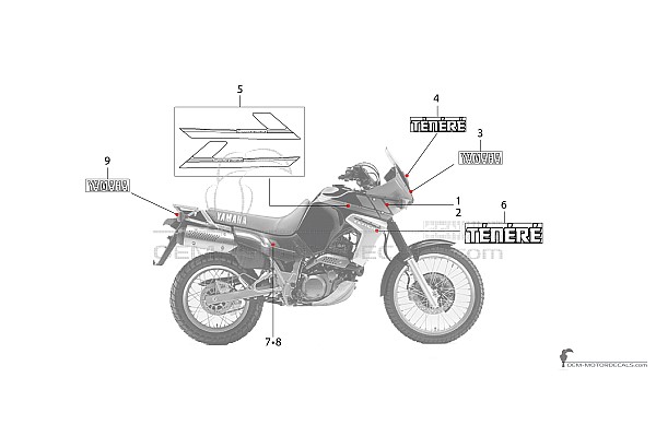 Yamaha XTZ660 TENERE 1991 - Black
