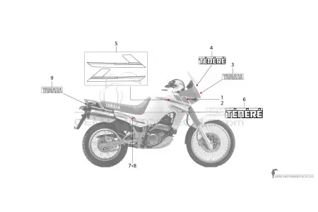 Yamaha XTZ660 TENERE 1991 - Biały