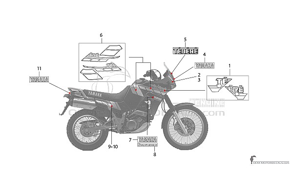 Yamaha XTZ660 TENERE 1992 - Czarny