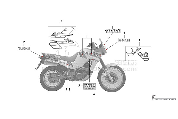Yamaha XTZ660 TENERE 1992 - Wit