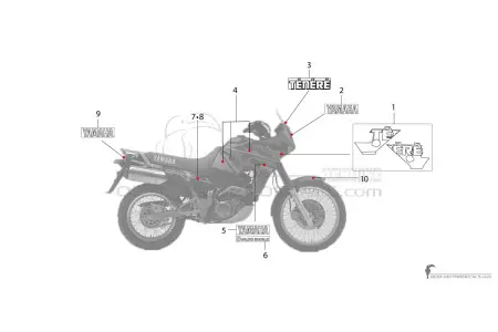 Yamaha XTZ660 TENERE 1993 - Bleu