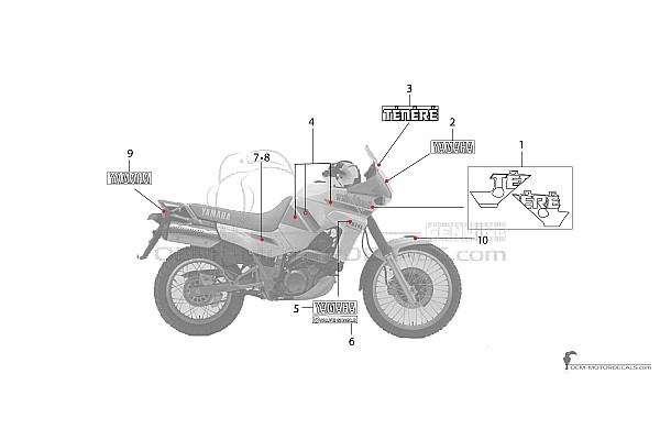 Yamaha XTZ660 TENERE 1993 - Biały