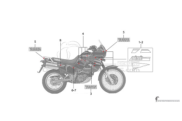 Yamaha XTZ660 TENERE 1994 - Zwart