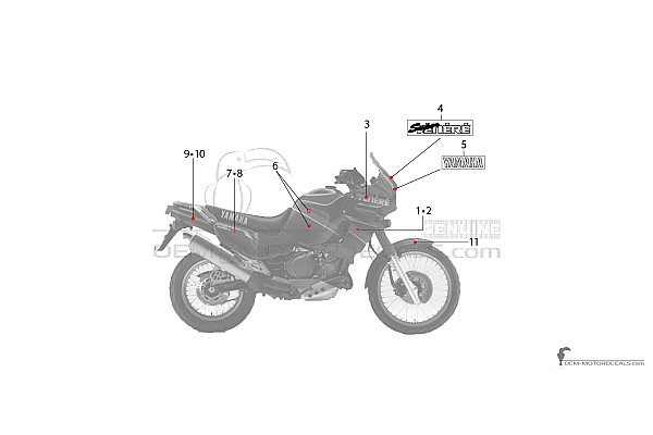 Yamaha XTZ750 Super Tenere 1989 - Nero