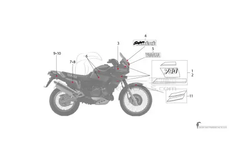 Yamaha XTZ750 Super Tenere 1990 - Nero