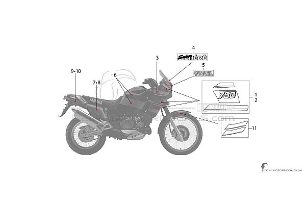 Yamaha XTZ750 Super Tenere 1990 - Noir