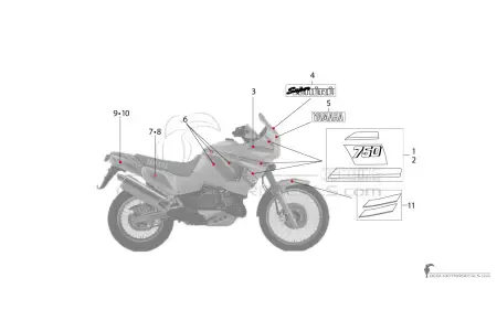 Yamaha XTZ750 Super Tenere 1990 - Rosso