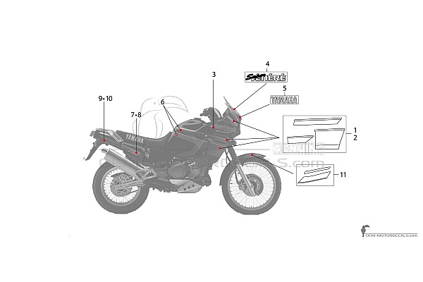Yamaha XTZ750 Super Tenere 1991 - Zwart