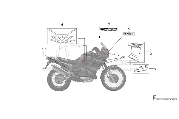 Yamaha XTZ750 Super Tenere 1992 - Blau