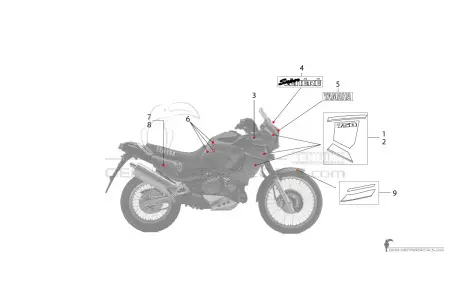 Yamaha XTZ750 Super Tenere 1993 - Nero