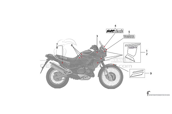 Yamaha XTZ750 Super Tenere 1993 - Schwarz