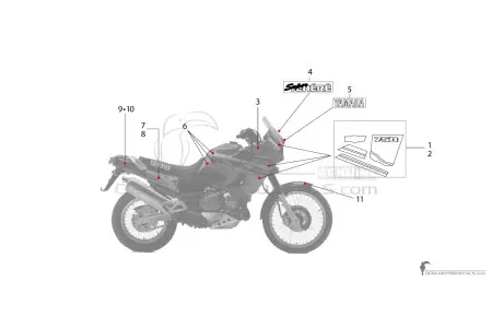 Yamaha XTZ750 Super Tenere 1994 - Blu