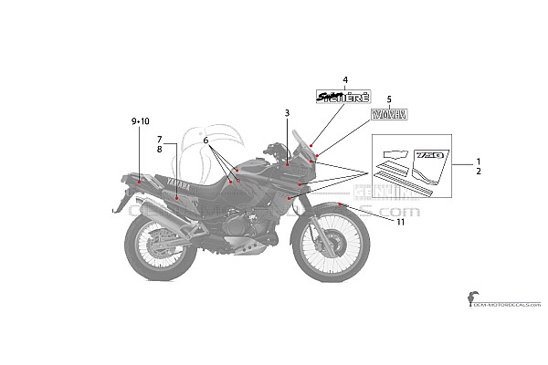 Yamaha XTZ750 Super Tenere 1994 - Blu