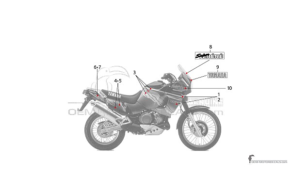 Yamaha XTZ750 Super Tenere 1995 - Rood
