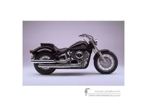 Adesivi per Yamaha XVS1100C VSTAR 1999 - Nero • Yamaha Adesivi OEM