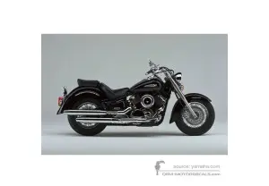 Aufkleber für Yamaha XVS1100A DRAGSTAR CLASSIC 2000 - Black • Yamaha OEM-Aufkleber