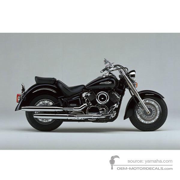 Aufkleber für Yamaha XVS1100A DRAGSTAR CLASSIC 2002 - Schwarz • Yamaha OEM-Aufkleber