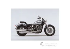 Adesivi per Yamaha XVS1100 DRAGSTAR 2002 - Argento • Yamaha Adesivi OEM