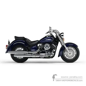 Yamaha XVS1100A DRAGSTAR CLASSIC 2005 - Blauw - Black Metallic X / Dark Purplish Blue Metallic L