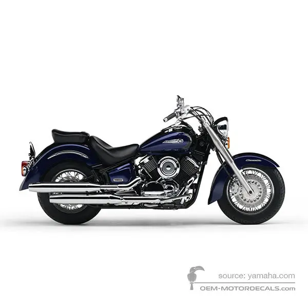 Yamaha XVS1100A DRAGSTAR CLASSIC 2005 - Blu - Black Metallic X / Dark Purplish Blue Metallic L