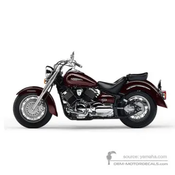 Yamaha XVS1100A DRAGSTAR CLASSIC 2006 - Rojo - Very Dark Red Metallic 2