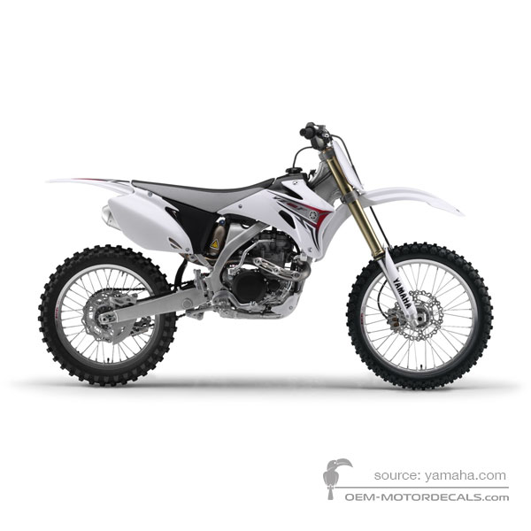 Aufkleber für Yamaha YZ450F 2008 - Weiss • Yamaha OEM-Aufkleber