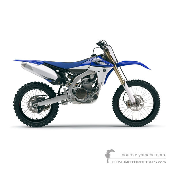 Decals for Yamaha YZ450F 2012 - Blue • Yamaha OEM Decals
