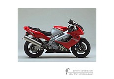 Decals for Yamaha YZF1000R THUNDERACE 1997 - White • Yamaha OEM Decals
