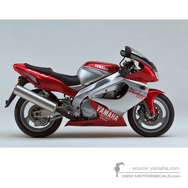 Decals for Yamaha YZF1000R THUNDERACE 1998 - Red • Yamaha OEM Decals