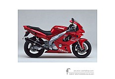Aufkleber für Yamaha YZF600R THUNDERCAT 2001 - Rot • Yamaha OEM-Aufkleber