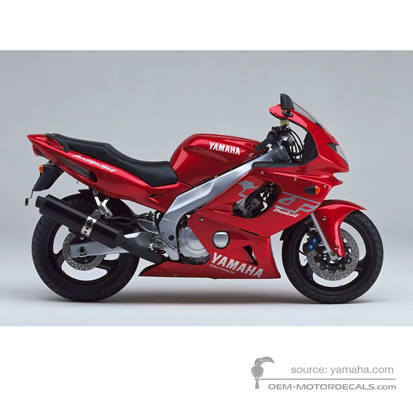 Naklejki do Yamaha YZF600R THUNDERCAT 1999 - Czerwony • Yamaha Naklejki OEM