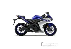 Adesivi per Yamaha YZF R3 2016 - Blu • Yamaha Adesivi OEM