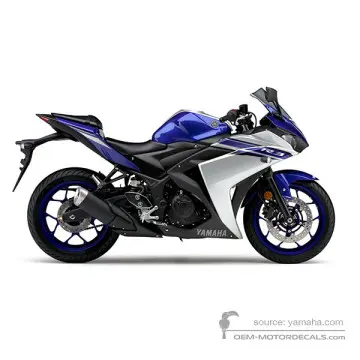 Yamaha YZF R3 2016 - Niebieski - Deep Purplish Blue Metallic C