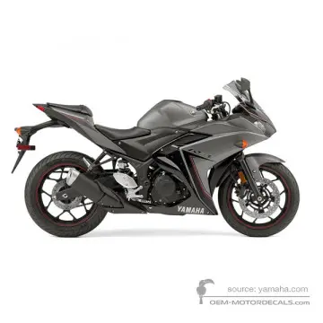 Yamaha YZF R3 2016 - Szary - Mat Gray Metallic 3