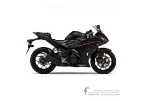 Aufkleber für Yamaha YZF R3 2018 - Schwarz • Yamaha OEM-Aufkleber