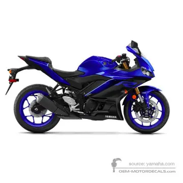 Yamaha YZF R3 2019 - Niebieski - Deep Purplish Blue Metallic C