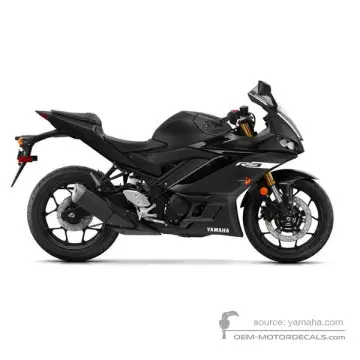 Yamaha YZF R3 2019 - Zwart - Mat Black 2