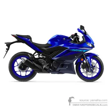 Yamaha YZF R3 2024 - Blue - Deep Purplish Blue Metallic C