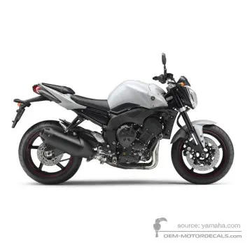 Yamaha FZ1N (Fazer) 2010 - Biały - Bluish White Cocktail