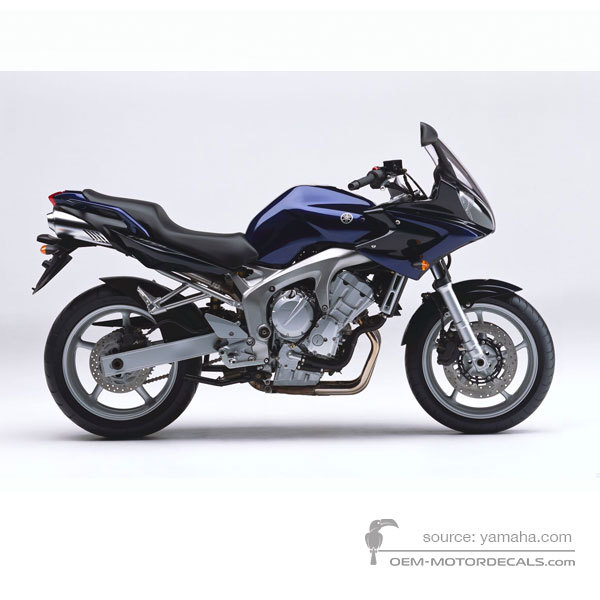 Decals for Yamaha FZ6S FAZER 2005 - Blue • Yamaha OEM Decals