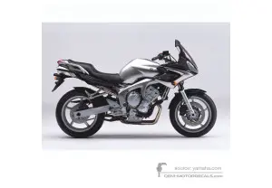 Aufkleber für Yamaha FZ6S FAZER 2004 - Silber • Yamaha OEM-Aufkleber