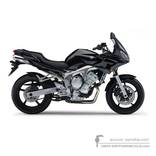 Adesivi per Yamaha FZ6S FAZER 2006 - Nero • Yamaha Adesivi OEM