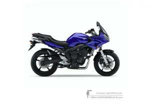 Aufkleber für Yamaha FZ6S FAZER 2006 - Blau • Yamaha OEM-Aufkleber