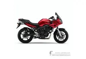 Aufkleber für Yamaha FZ6S FAZER 2006 - Rot • Yamaha OEM-Aufkleber