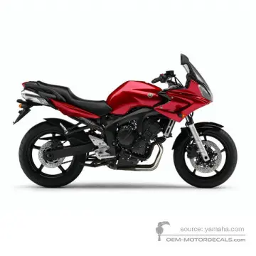 Yamaha FZ6S FAZER 2006 - Czerwony - Deep Red Metallic K