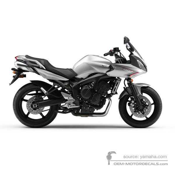 Naklejki do Yamaha FZ6S FAZER 2008 - Srebrny • Yamaha Naklejki OEM