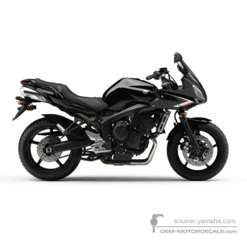 Yamaha FZ6S FAZER 2009 - Zwart - Black Metallic X
