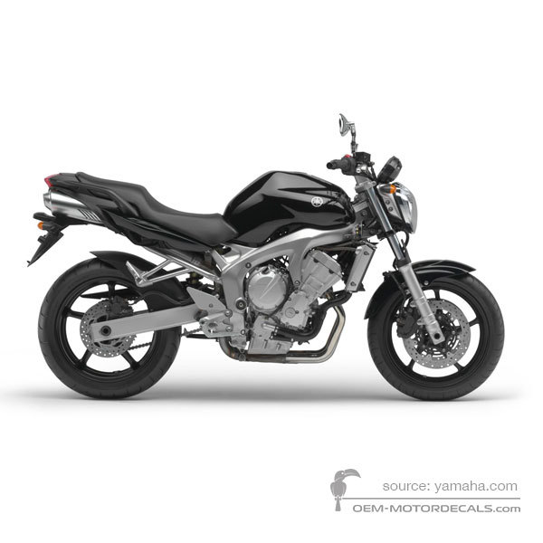 Stickers voor Yamaha FZ6N 2004 - Zwart • Yamaha OEM Stickers